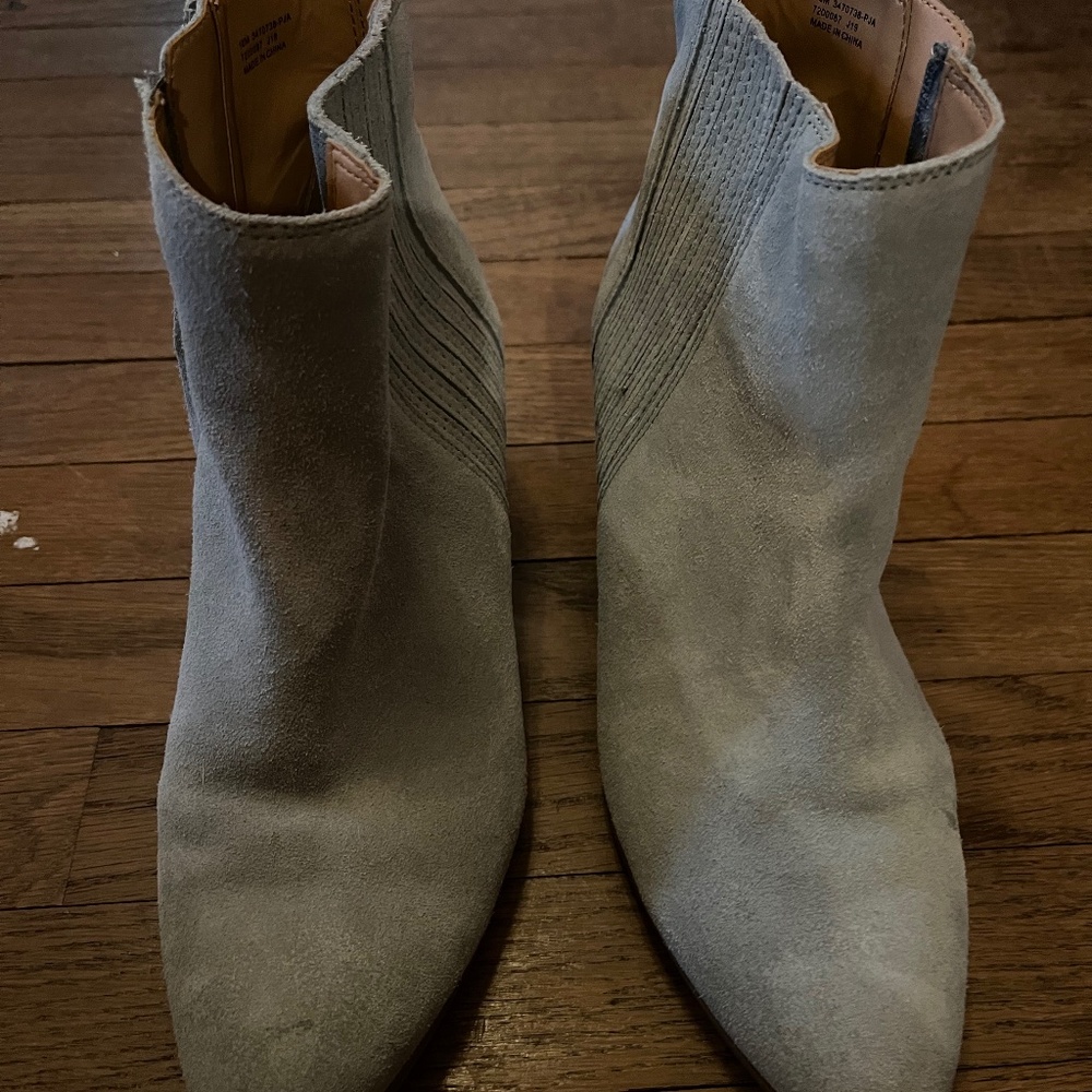 Frye gray suede boots